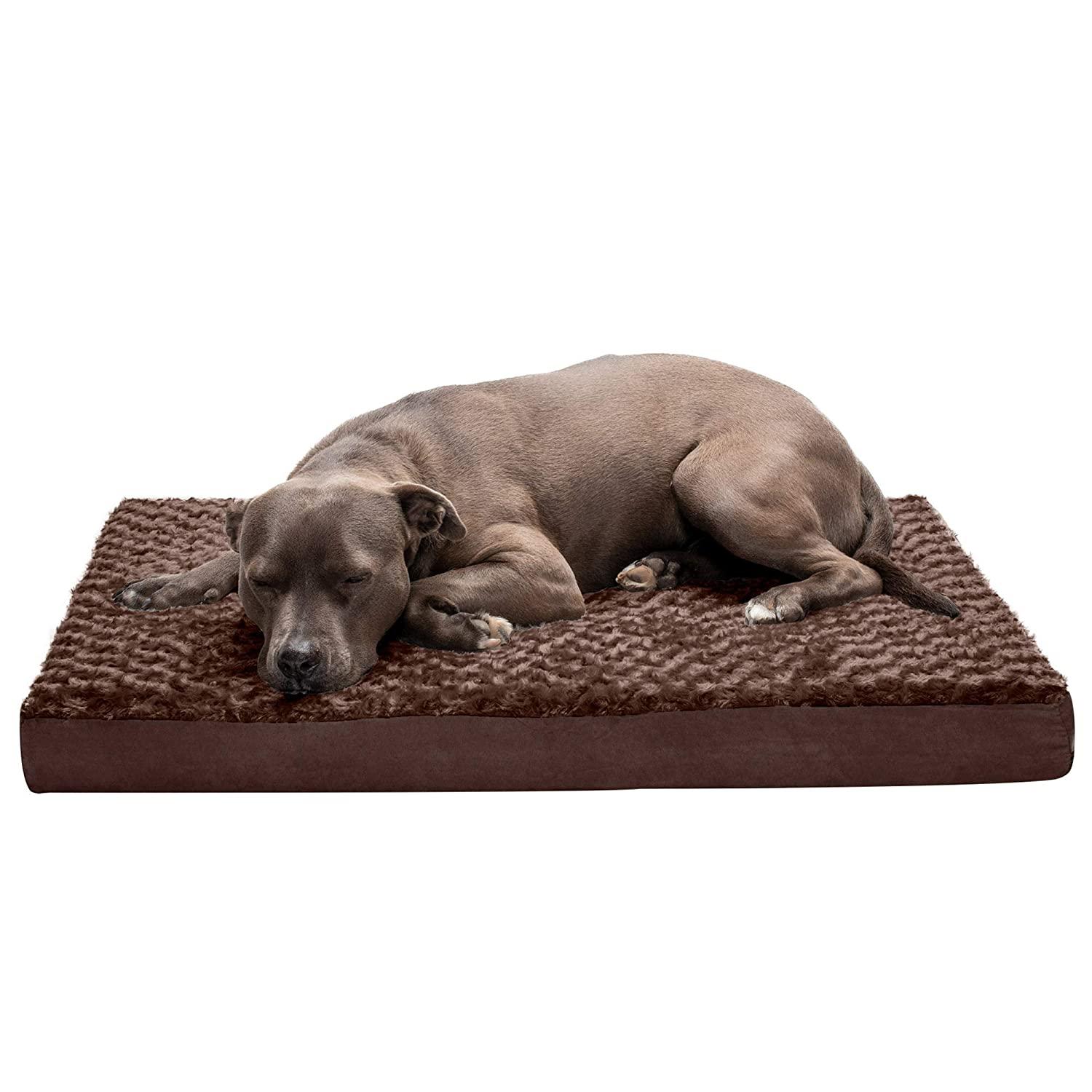 FurHaven Ultra Plush Deluxe Memory Foam Pet Bed - Chocolate