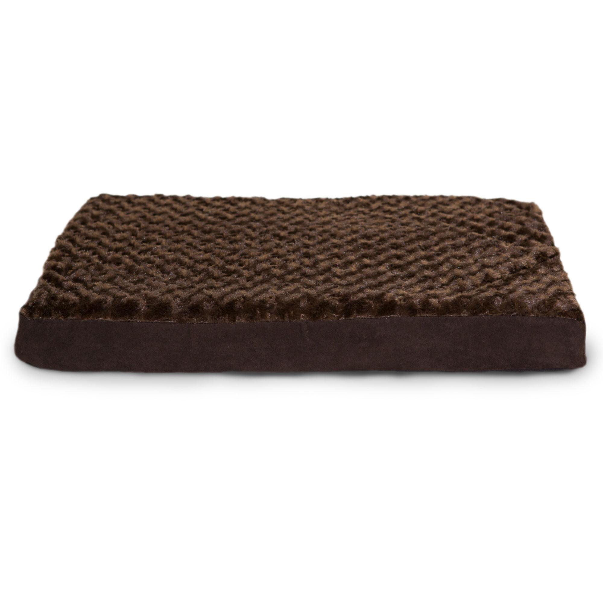 FurHaven Ultra Plush Deluxe Cooling Gel Top Pet Bed - Chocolate