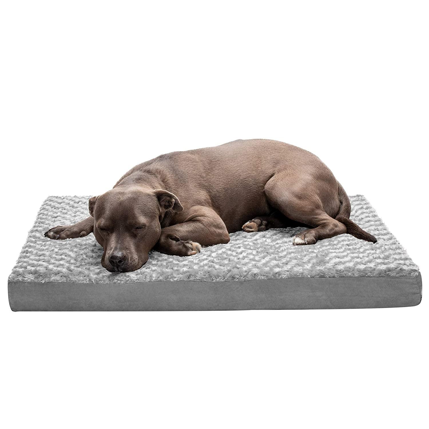 FurHaven Ultra Plush Deluxe Memory Foam Pet Bed - Gray