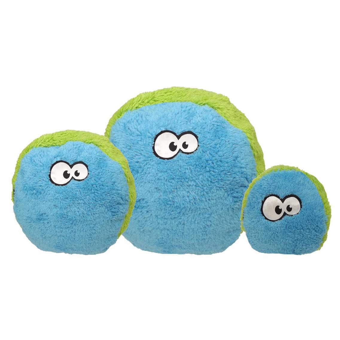 Cycle Dog Duraplush FuzzBall Dog Toy - Blue and Green
