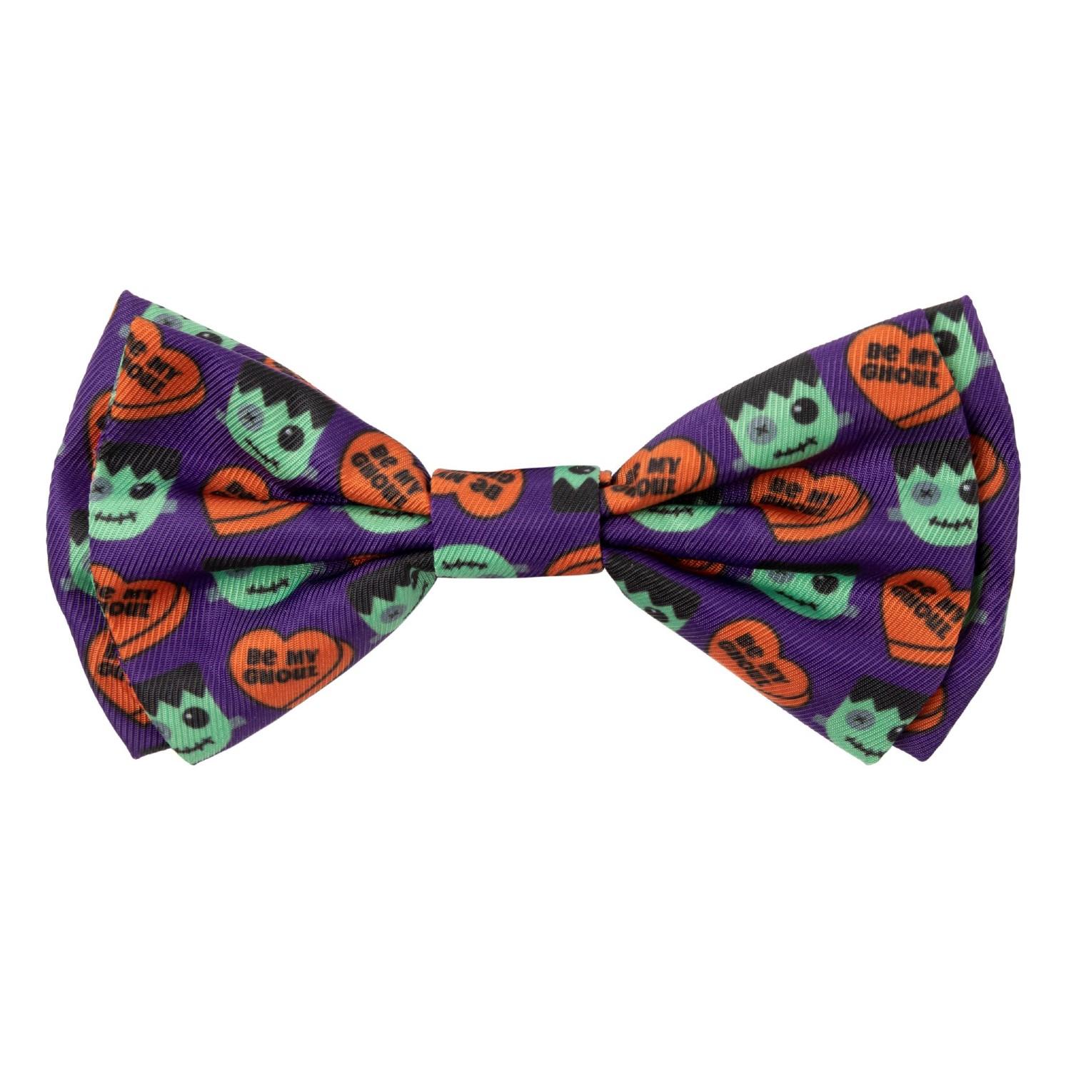 FuzzYard Halloween Bow Tie Collar Attachment for Dog and Cat - Be My Ghoul