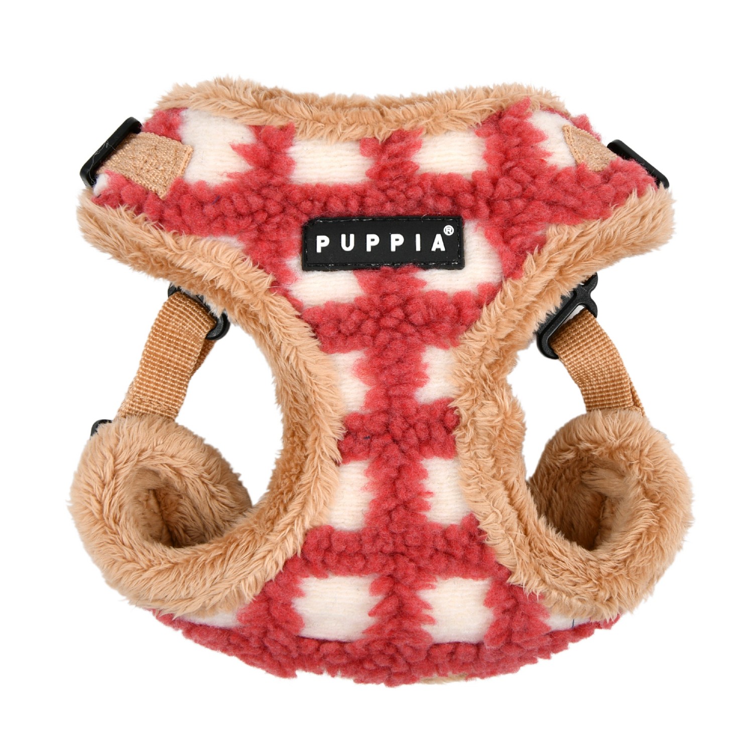 Puppia Stefan Waffle Comfort Dog Harness - Coral