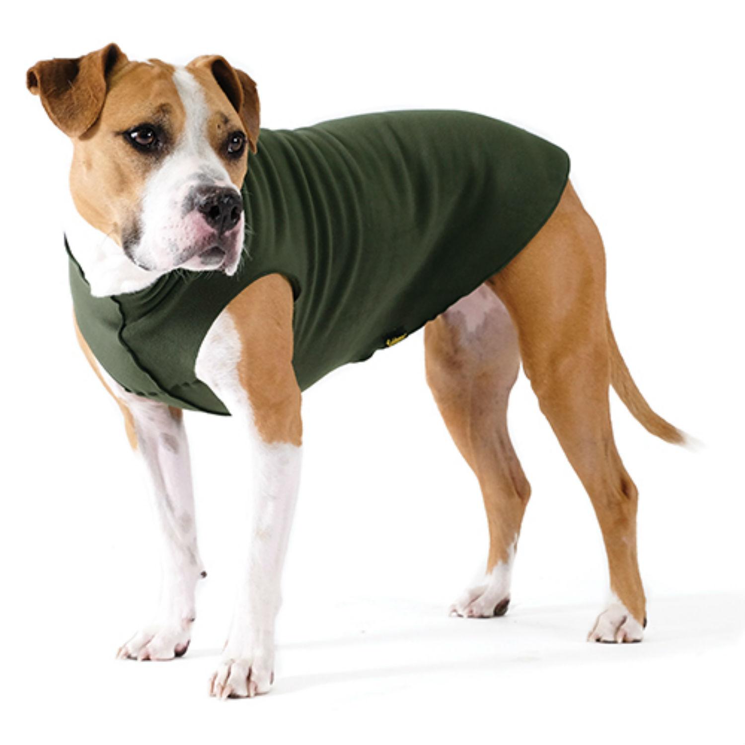 Gold Paw Fleece Dog Jacket - Hunter Green