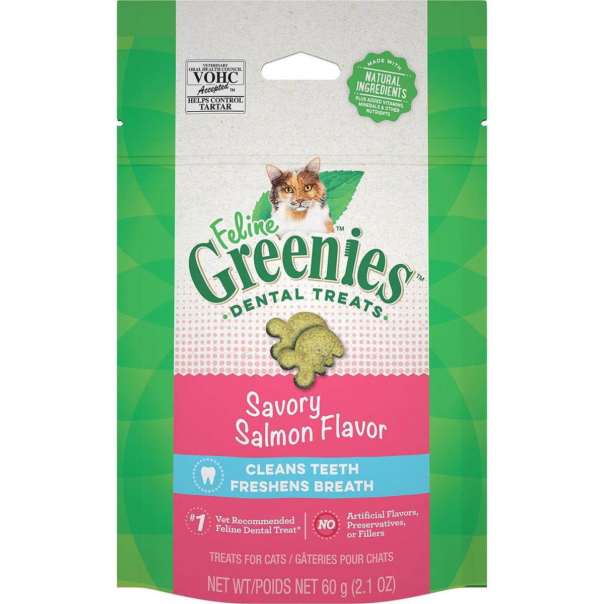 Greenies Feline Dental Cat Treats - Savory Salmon Flavor