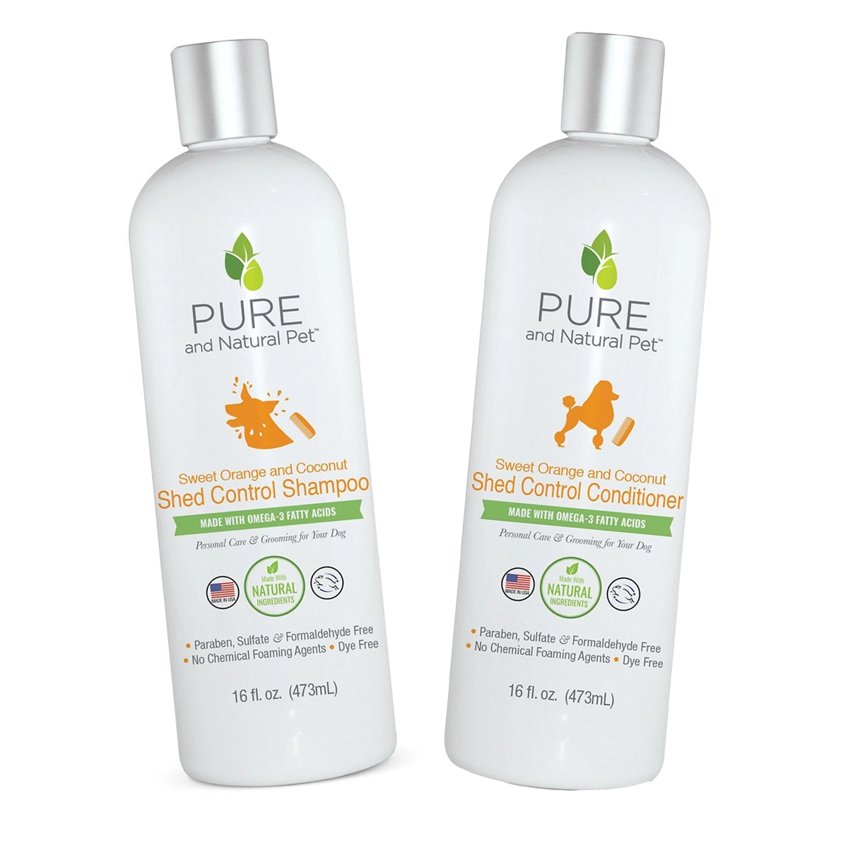 Grooming Bundle - Shed Control Shampoo and Conditioner for Dogs