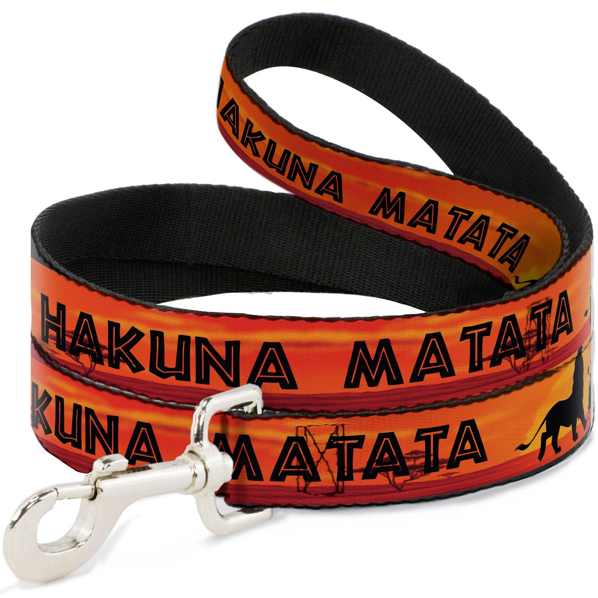 Hakuna Matata Dog Leash by Buckle-Down - Orange