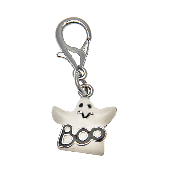 Halloween Dog and Cat Collar Charm - Ghost Lobster Claw