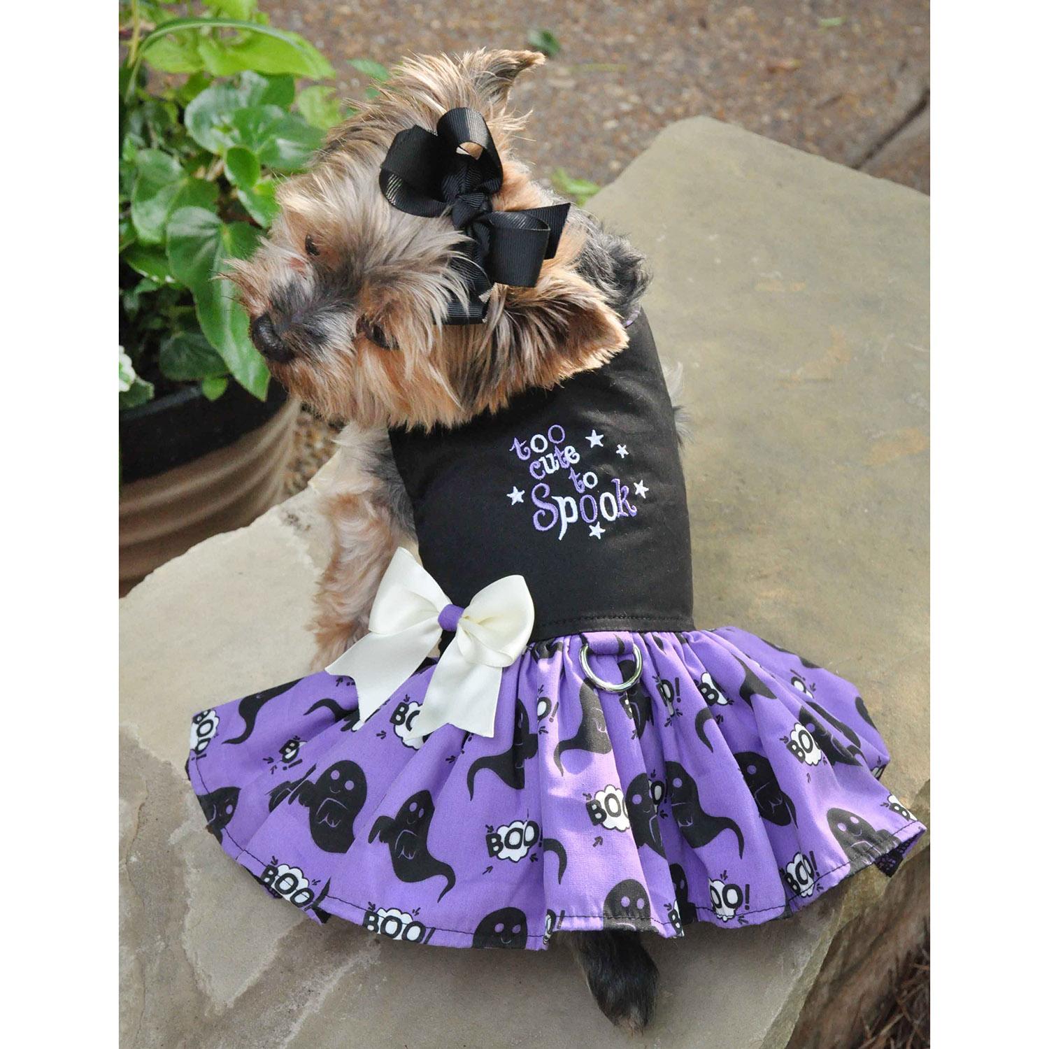 Halloween Dog Harness Dress by Doggie Design - Too Cute to Spook
