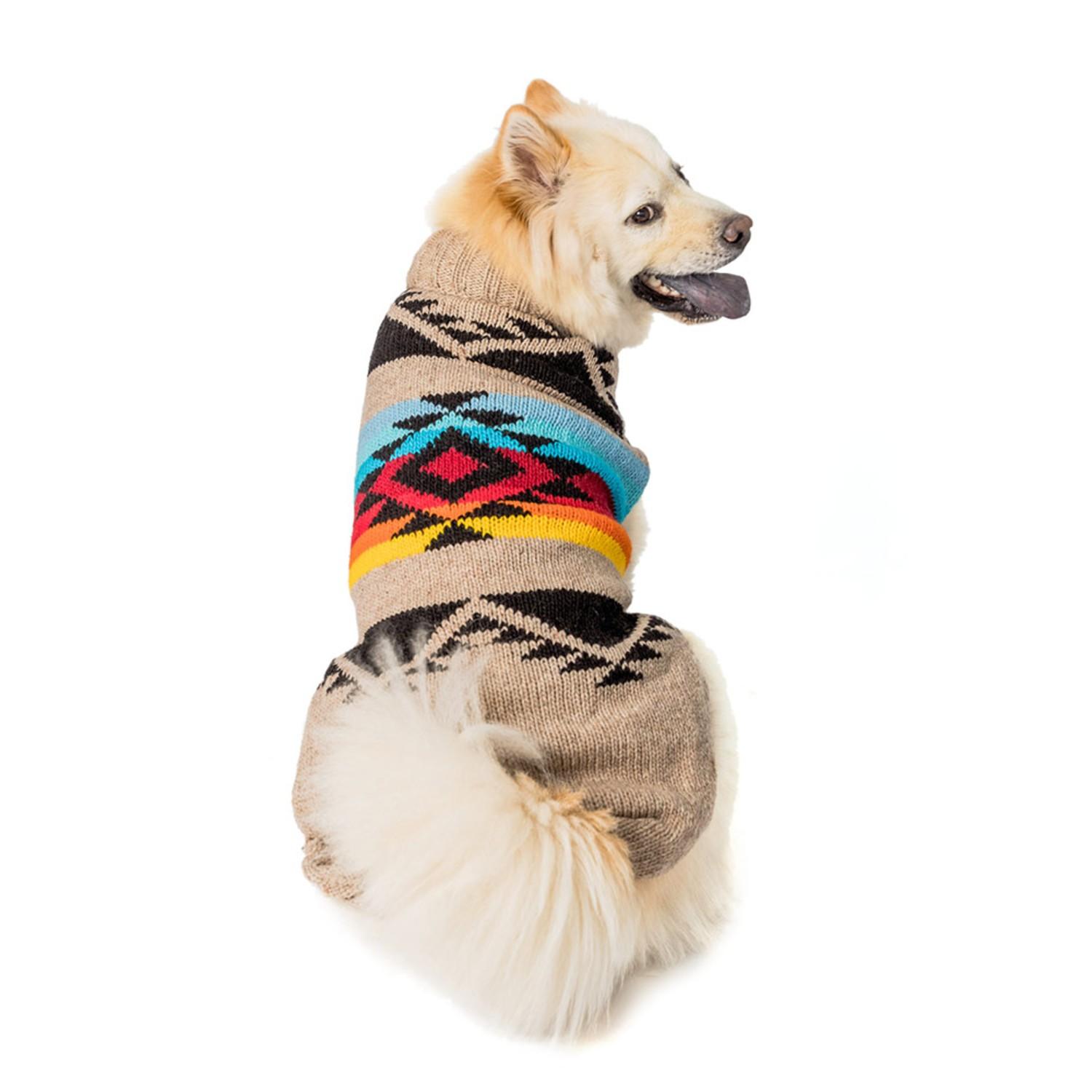 Chilly Dog Handmade Painted Desert Wool Dog Sweater