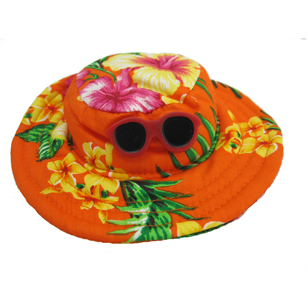 Puppe Love Hawaiian Dog Hat - Orange