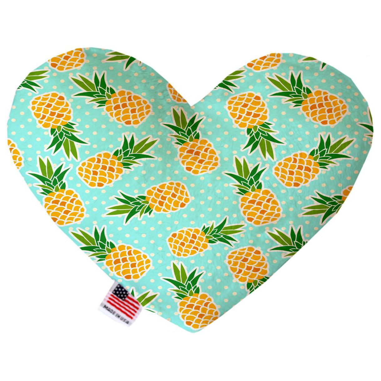 Heart Dog Toy - Pineapples and Polka Dots