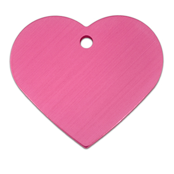 Heart Large Engravable Pet I.D. Tag - Pink