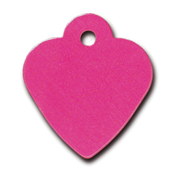 Heart Small Engravable Pet I.D. Tag - Pink