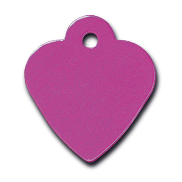 Heart Small Engravable Pet I.D. Tag - Purple