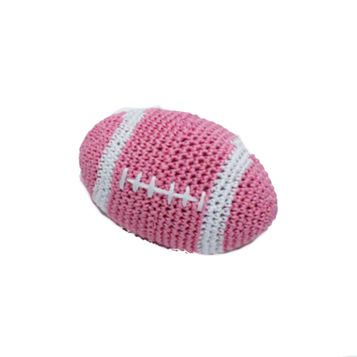 Hello Doggie Crochet Football Dog Toy - Pink