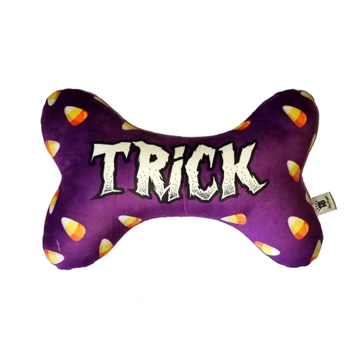Hip Doggie Halloween Plush Bone Dog Toy - Trick Or Treat