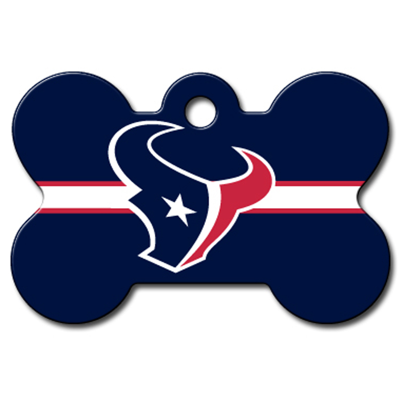 Houston Texans Engravable Pet I.D. Tag - Bone