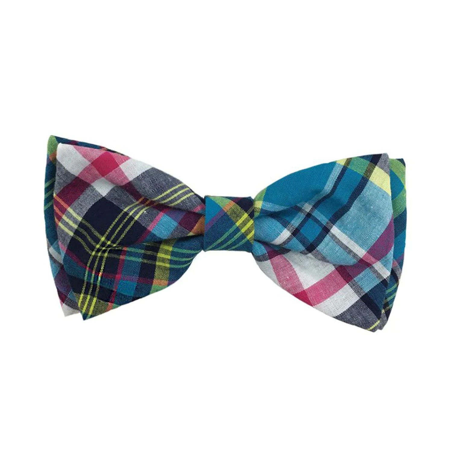 Huxley & Kent Dog and Cat Bow Tie Collar Attachment - Blue Madras