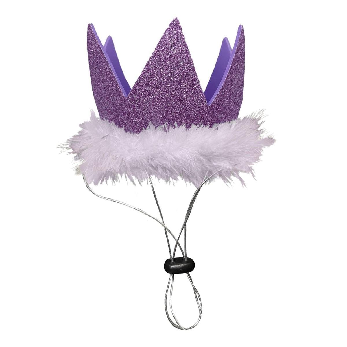 Huxley & Kent Party Crown Dog and Cat Hat - Purple