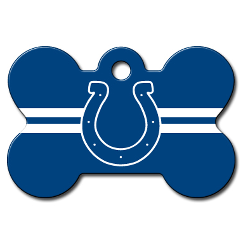 Indianapolis Colts Engravable Pet I.D. Tag - Bone
