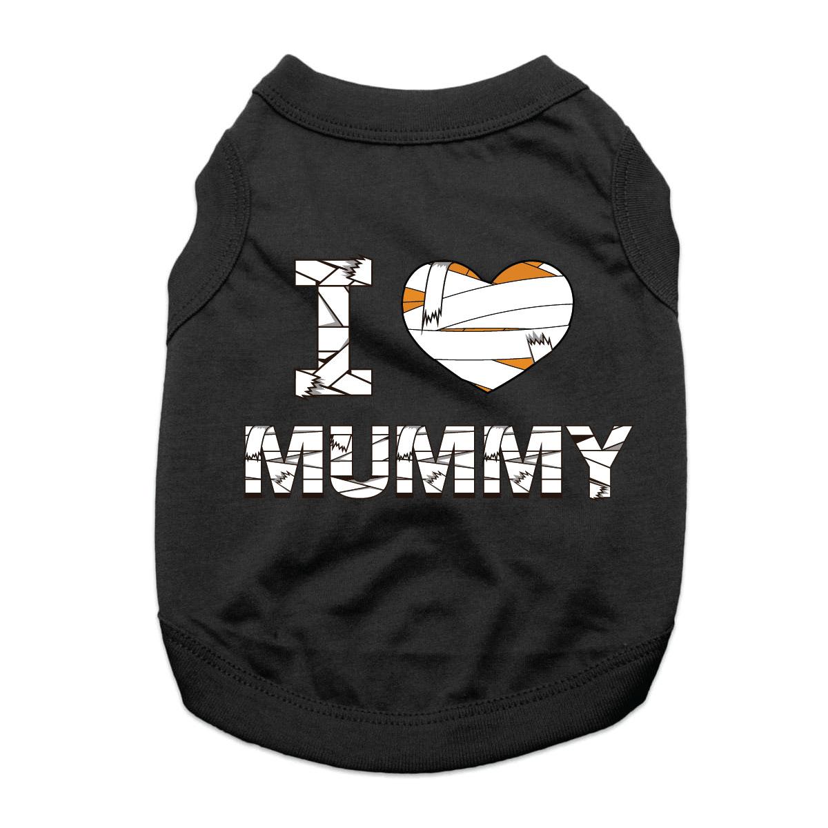 I Heart Mummy Dog Shirt - Black