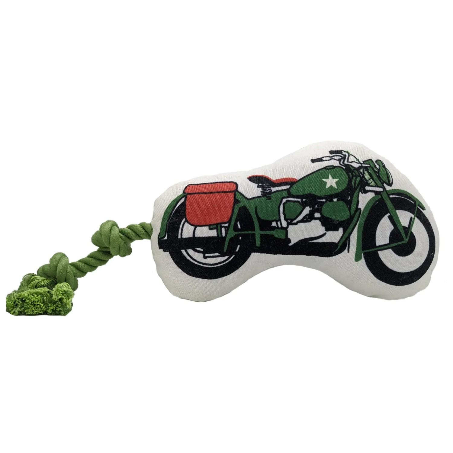 JoJo Modern Pets Military Plush Rope Dog Toy - Motorcycle