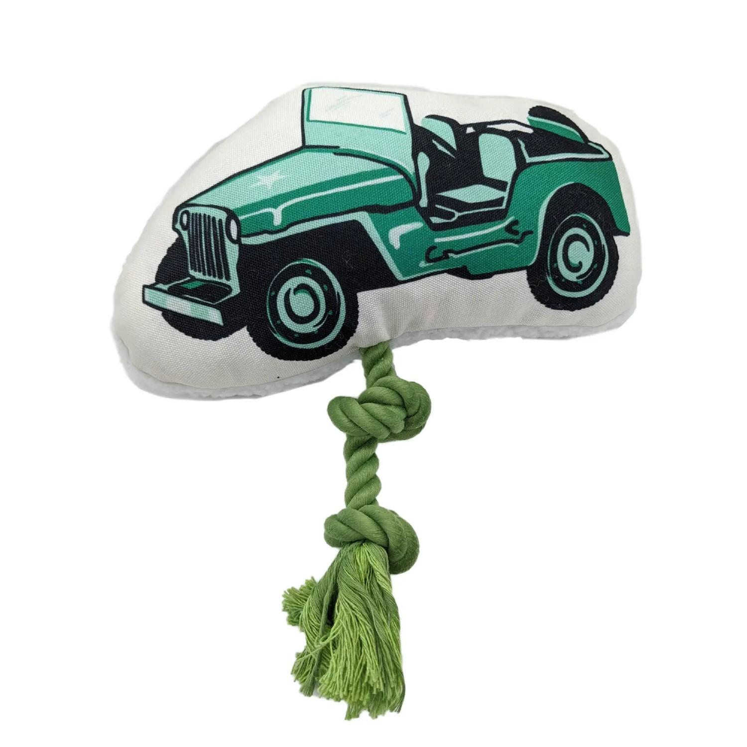 JoJo Modern Pets Military Plush Rope Dog Toy - Jeep