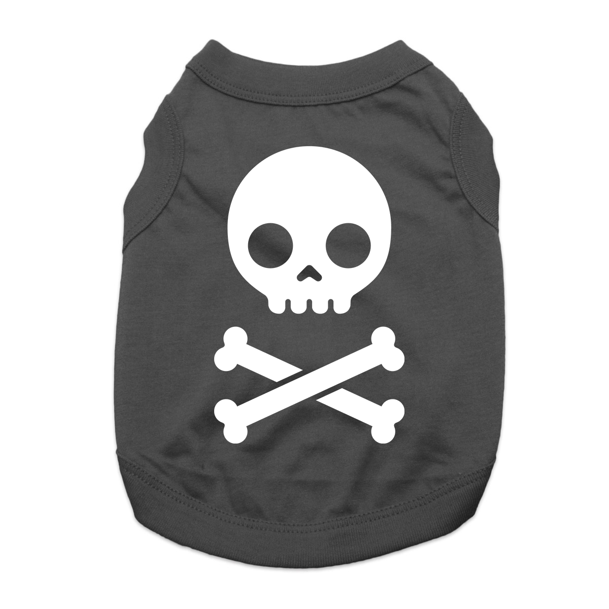 Skull and Bones Dog Shirt - Black