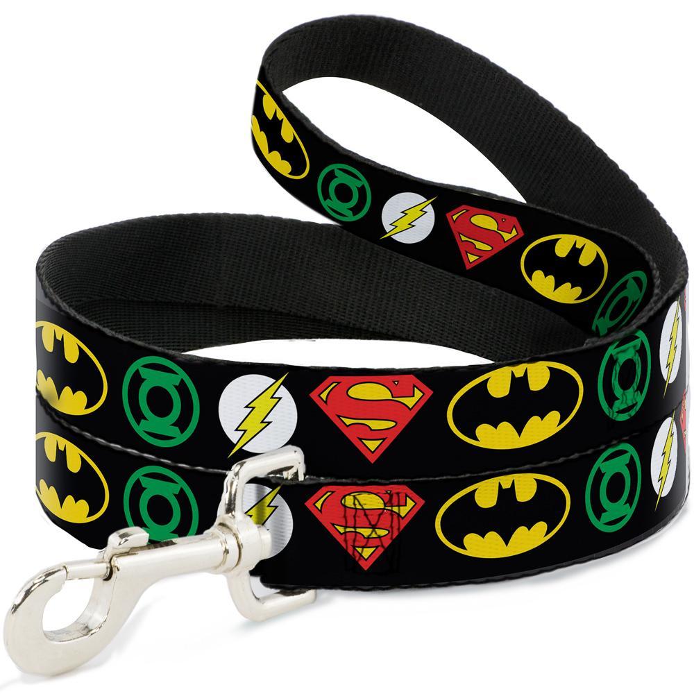 Justice League Logos Dog Leash by Buckle-Down 