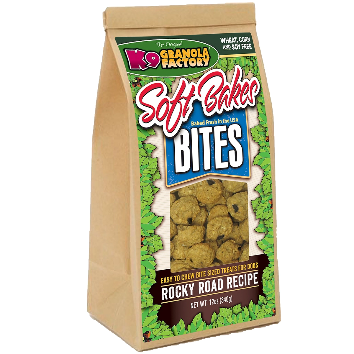 K9 Granola Factory Soft Bakes Bites Dog Treats - Rocky Road w/ Coconut & Peanut Butter Granola