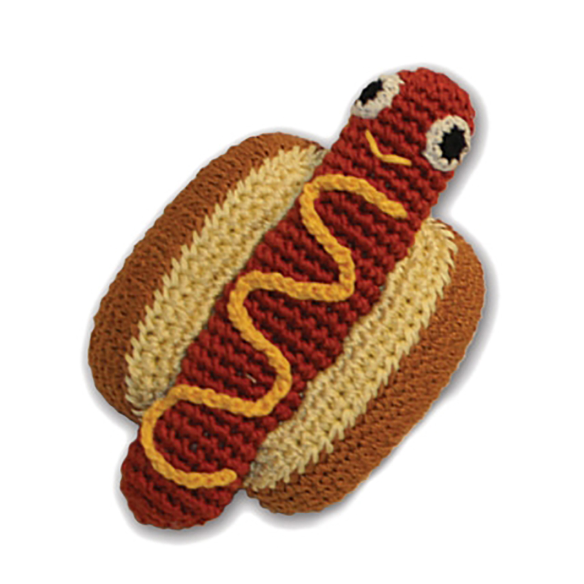 Knit Knacks Hot Dog Organic Dog Toy