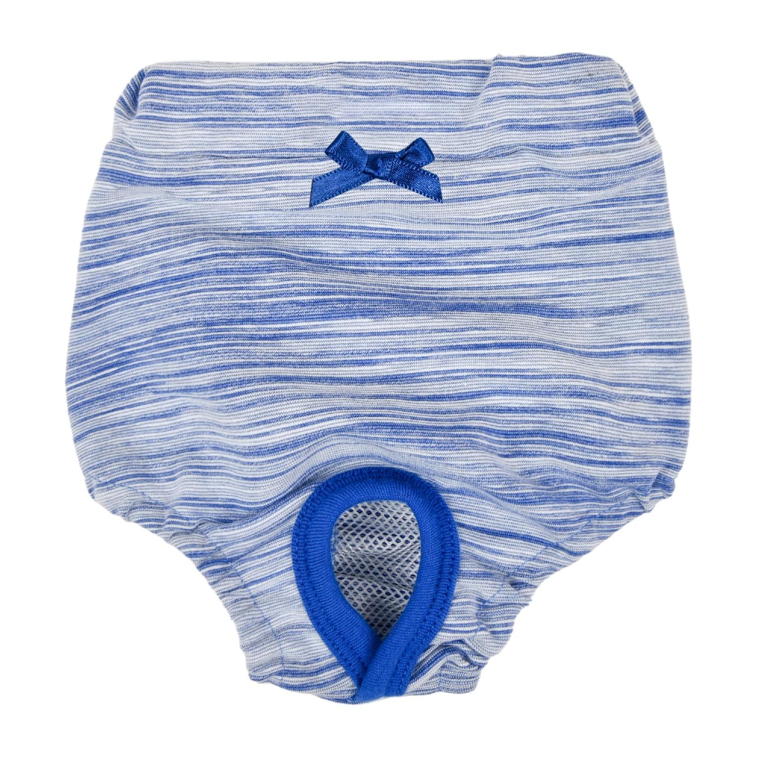 Puppia Florine Striped Dog Sanitary Pants - Blue