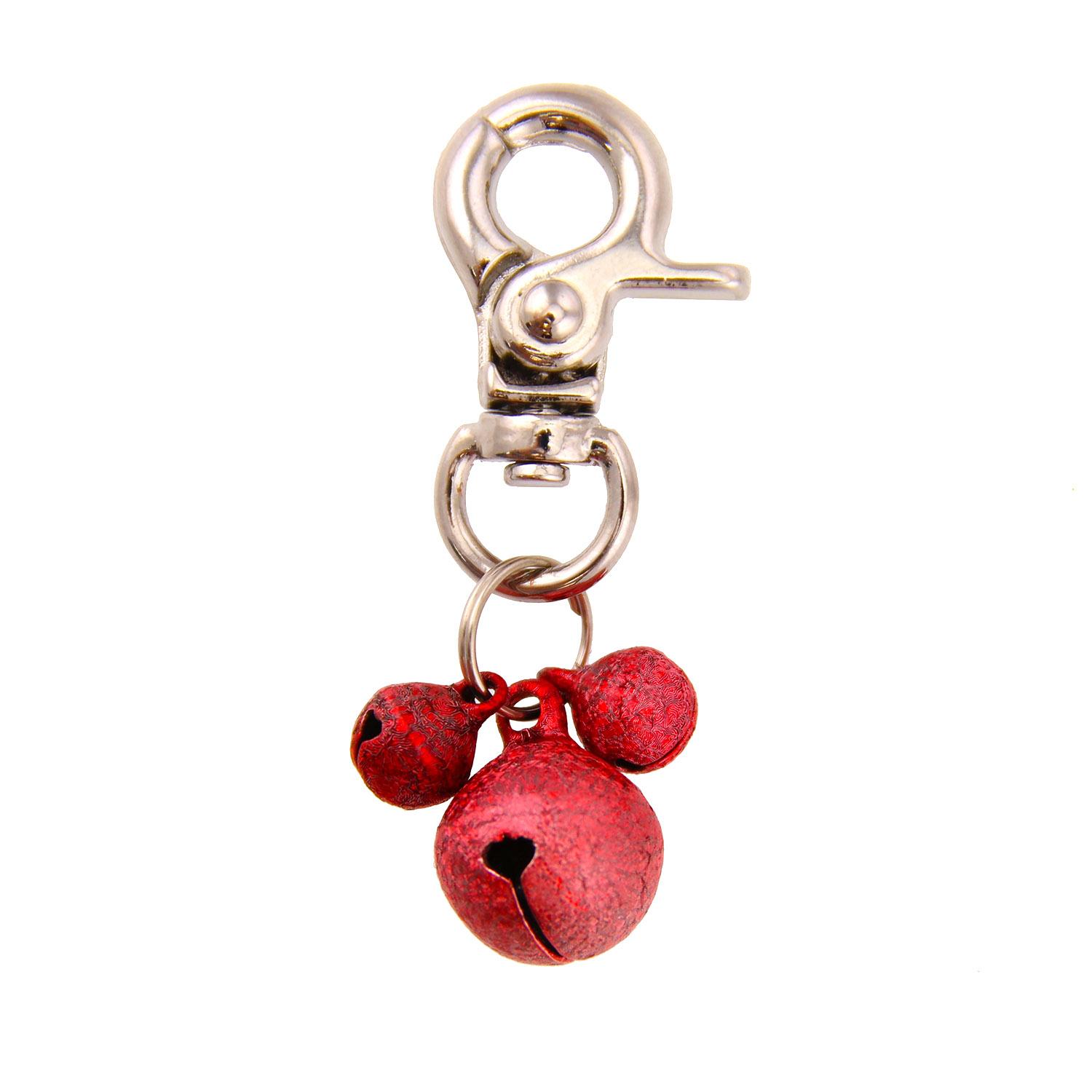 Lobster Claw Bell Collar Charm - Red