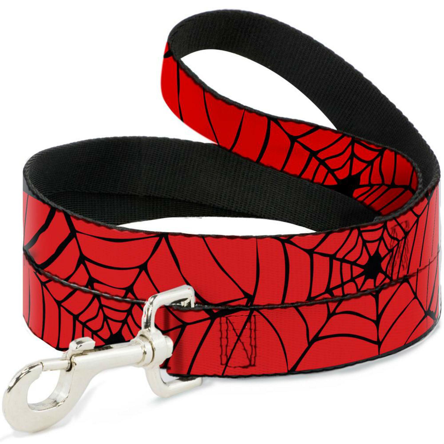Marvel Spiderweb Dog Leash by Buckle-Down - Red