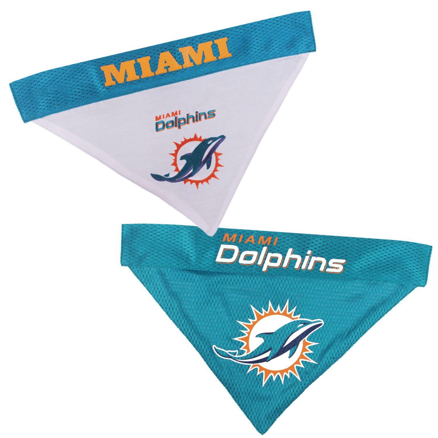 Miami Dolphins Reversible Dog Bandana Collar Slider