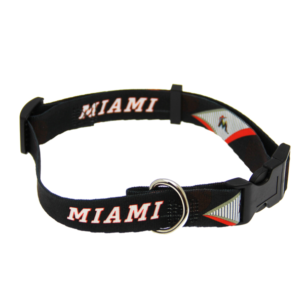 Miami Marlins Baseball Printed Dog Collar