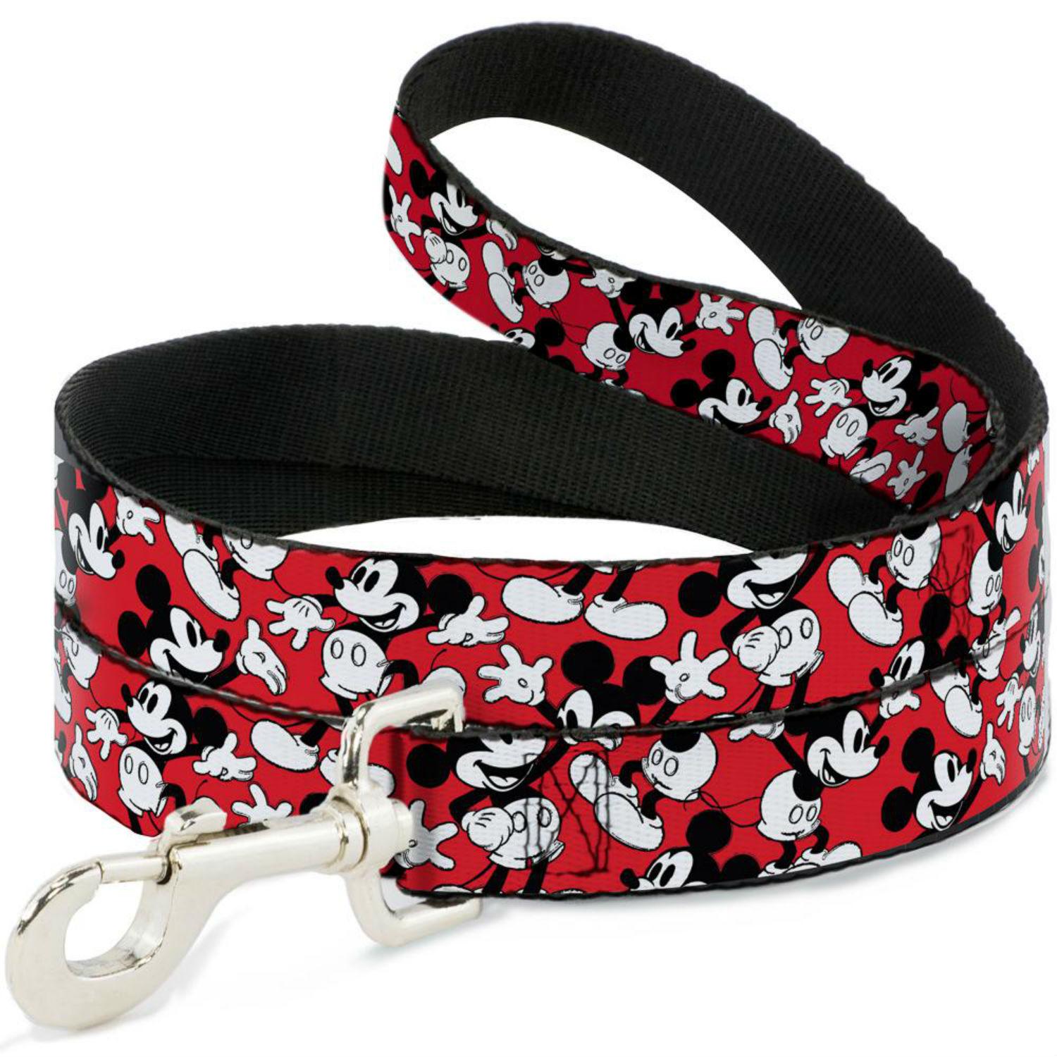 Mickey Mouse Poses Dog Leash by Buckle-Down - Red