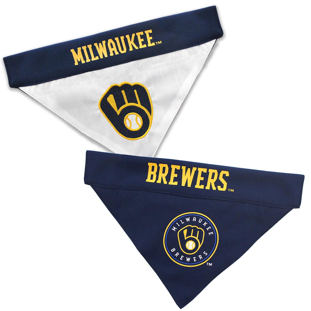 Milwaukee Brewers Reversible Dog Bandana Collar Slider