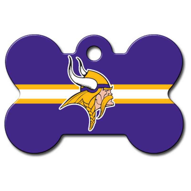 Minnesota Vikings Engravable Pet I.D. Tag - Bone