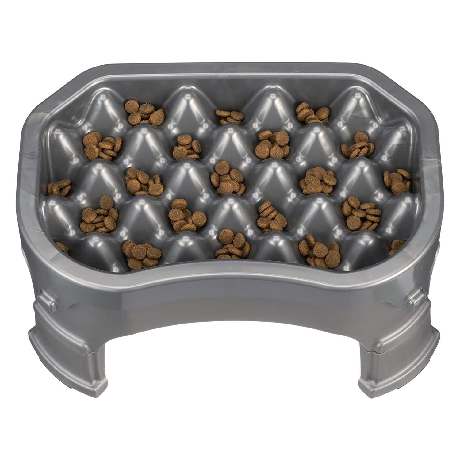 Neater Feeder Elevated Slow Feed Dog Bowl - Gunmetal Gray
