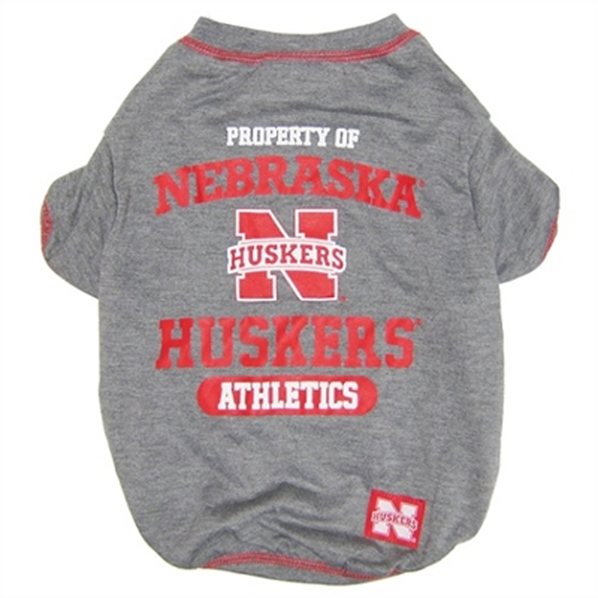 Nebraska Cornhuskers Athletics Dog T-Shirt - Gray
