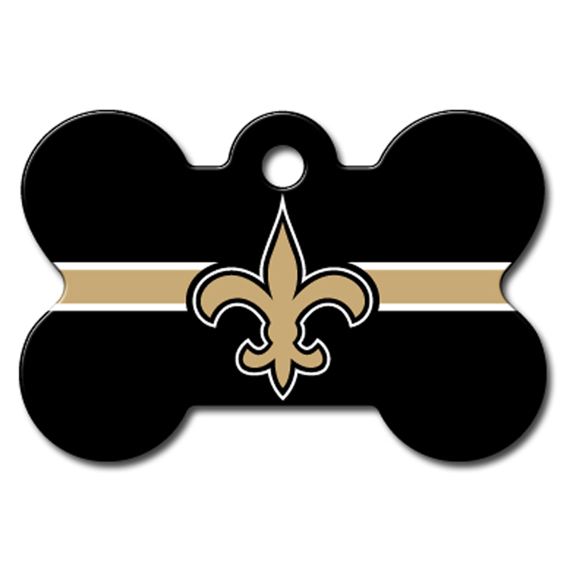 New Orleans Saints Engravable Pet I.D. Tag - Bone