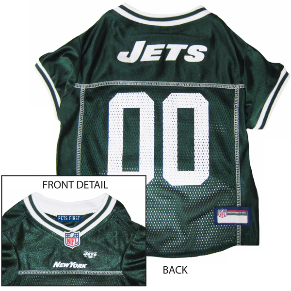 New York Jets Officially Licensed Dog Jersey - White Trim