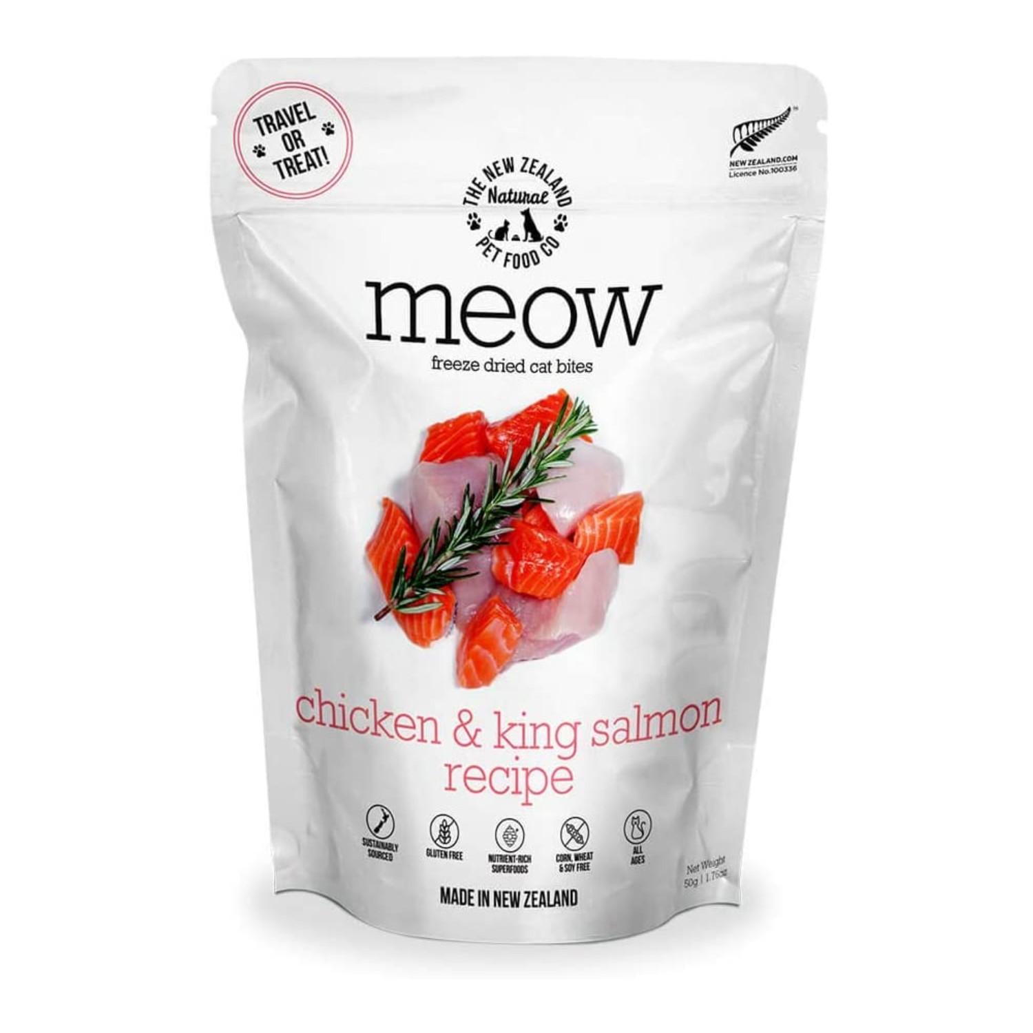 The New Zealand Natural Pet Food Co. Meow Freeze Dried Cat Food - Chicken & King Salmon