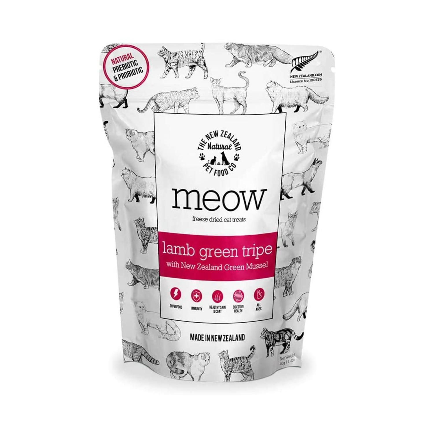 The New Zealand Natural Pet Food Co. Meow Freeze Dried Cat Treats - Lamb Green Tripe