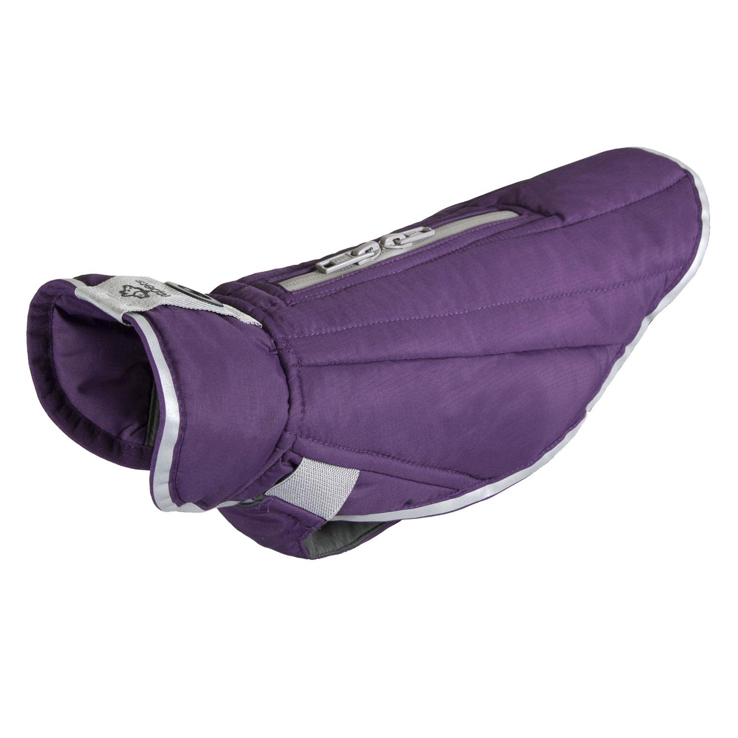 Nimbus Puffer Dog Coat - Plum Purple and Grey