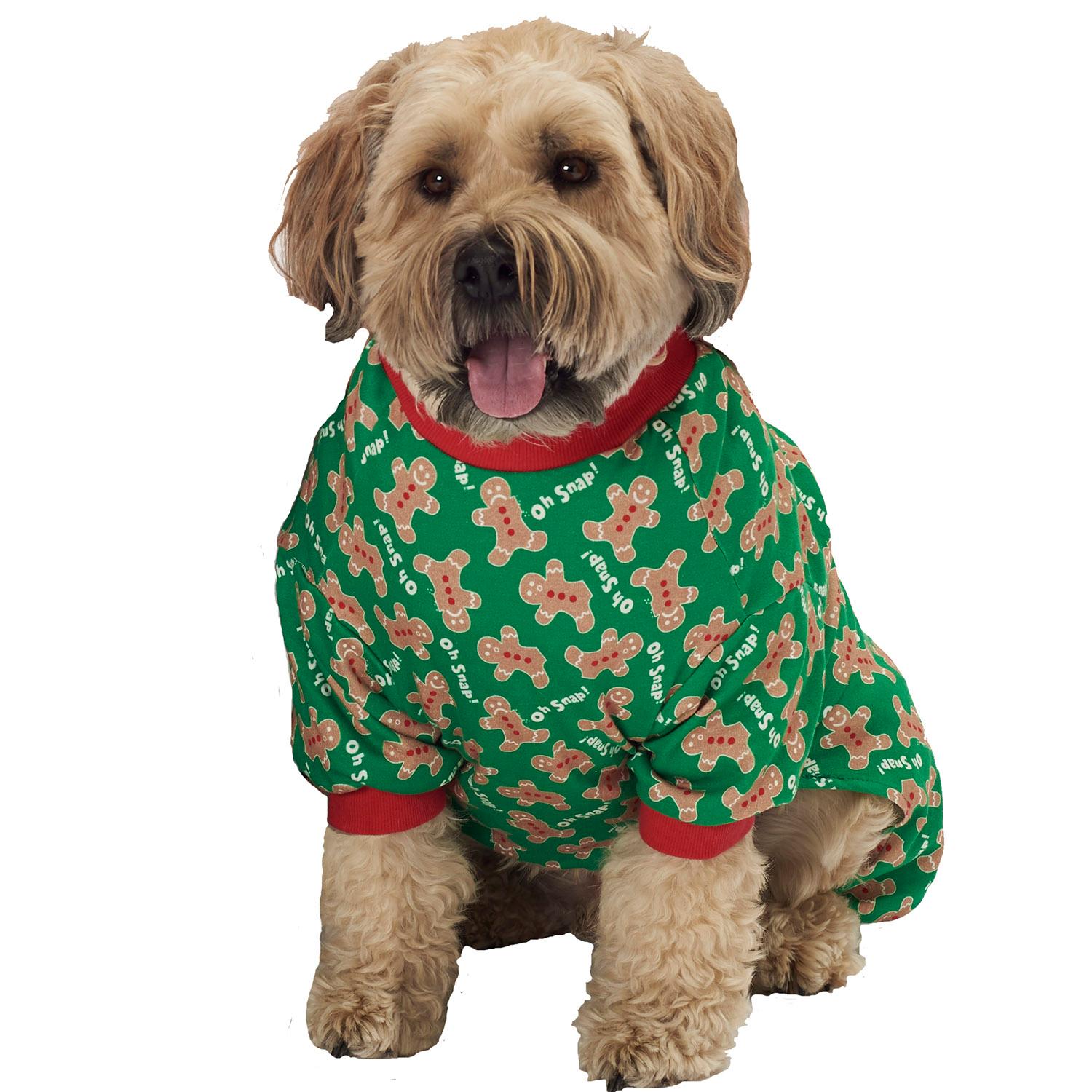 Petrageous Oh Snap! Gingerbread Dog Pajamas - Green