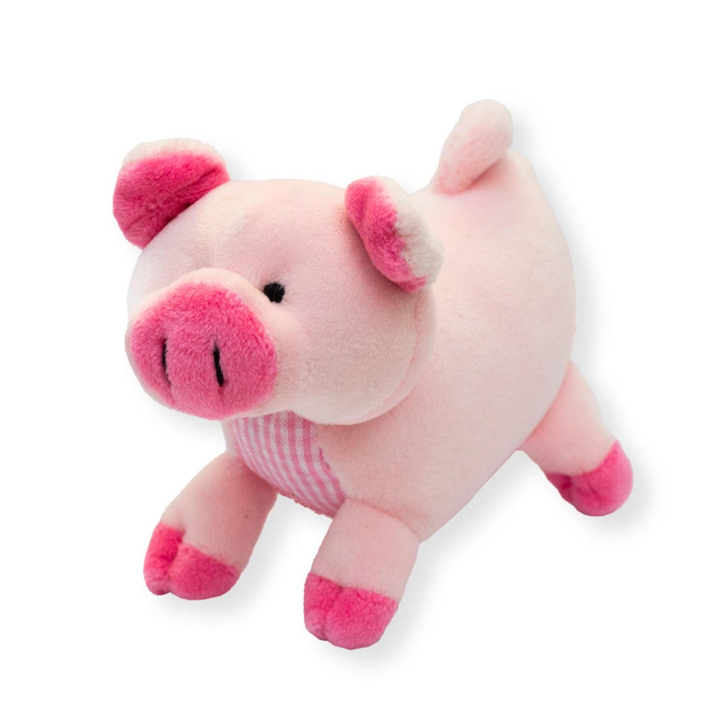 Oscar Newman Farm Friends Pipsqueak Dog Toy - Pig Pink