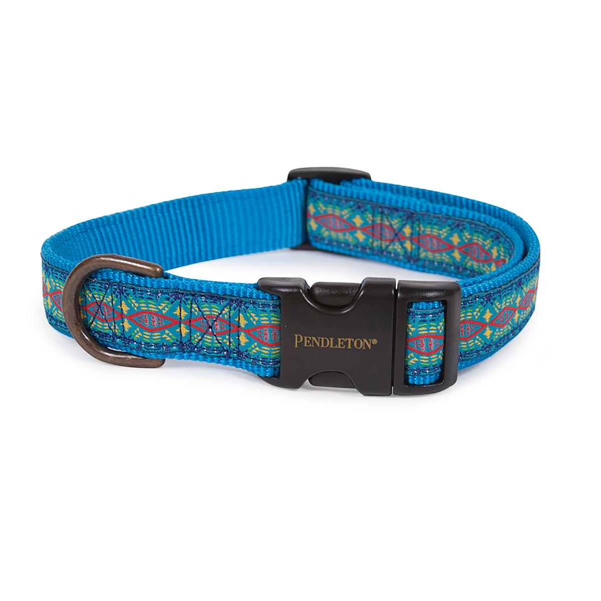 Pendleton Pet Diamond River Dog Collar - Turquoise