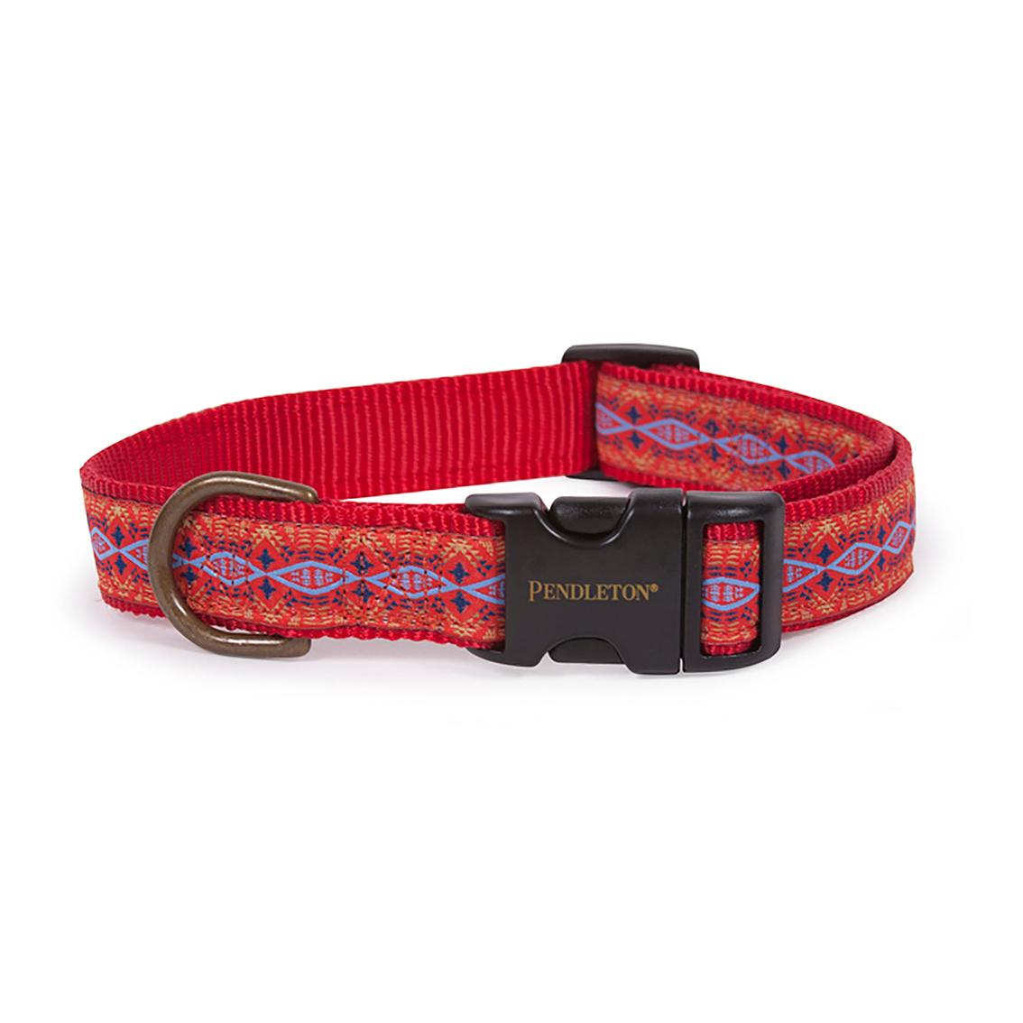 Pendleton Pet Diamond River Dog Collar - Scarlet